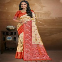 bunawat leela silk wedding festival wear silk fabric saree collection