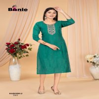 Bonie Kashish Vol-2 Wholesale Roman Silk Straight Cut Long Kurtis