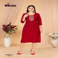 Bonie Kashish Vol-2 Wholesale Roman Silk Straight Cut Long Kurtis