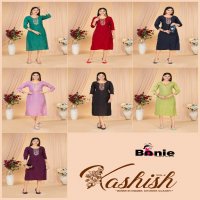 Bonie Kashish Vol-2 Wholesale Roman Silk Straight Cut Long Kurtis