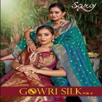 Saroj Gowri Silk Vol-4 Wholesale Dual Tone Silk Ethnic Sarees