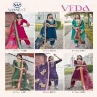 veda vol 1 by woodee viscose vatican readymade classic 3pcs dress for ladies