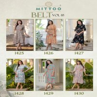 mittoo presents belt vol 18 rayon readymade western kurtis supplier