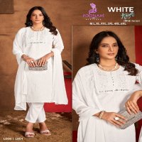 poonam designer present white angel readymade cotton chikan work salwar suits