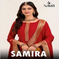 naari present samira muslin mina jacquard siroski work ladies salwar kameez