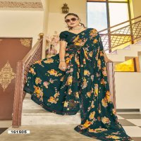 vallabhi prints pranvika summer wear georgette floral print saree