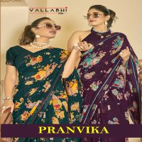 vallabhi prints pranvika summer wear georgette floral print saree