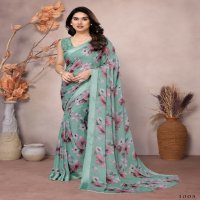 S Plus Kanak Wholesale Bright Moss Satin Ethnic Sarees