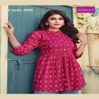 Rangmaya Candy Vol-10 Wholesale Reyon Print Short Tops