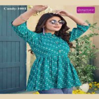 Rangmaya Candy Vol-10 Wholesale Reyon Print Short Tops