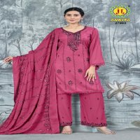 JT Ankita Vol-27 Wholesale Rayon Fabrics With Work Dress Material