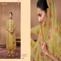 shree shalika presents sabina stylish look organza suit material for women