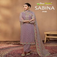 shree shalika presents sabina stylish look organza suit material for women