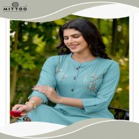 mittoo presents exotica vol 1 rayon readymade casual long kurtis supplier