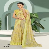 Vallabhi Ankolika Wholesale Floral Print With Swaroski Work Sarees