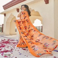 Vallabhi Nityansha Vol-3 Wholesale Abstract Print Georgette Fabrics Sarees