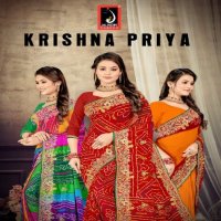 Jalnidhi Krishna Priya Wholesale Dulhan Work Bandhani Sarees