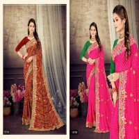 Jalnidhi Krishna Priya Wholesale Dulhan Work Bandhani Sarees