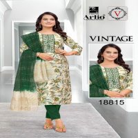 Artio Vintage Wholesale Readymade 3 Piece Salwar Kameez Suits Combo