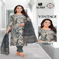 Artio Vintage Wholesale Readymade 3 Piece Salwar Kameez Suits Combo