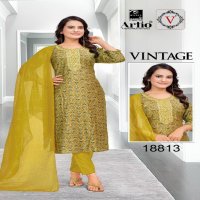 Artio Vintage Wholesale Readymade 3 Piece Salwar Kameez Suits Combo