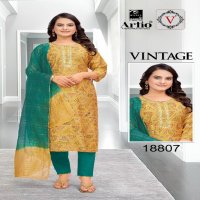 Artio Vintage Wholesale Readymade 3 Piece Salwar Kameez Suits Combo