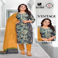 Artio Vintage Wholesale Readymade 3 Piece Salwar Kameez Suits Combo