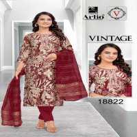 Artio Vintage Wholesale Readymade 3 Piece Salwar Kameez Suits Combo