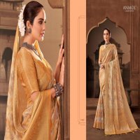 tulip vol 14 by anmol creation 1401-1411 muslin silk exclusive sarees for any occasion