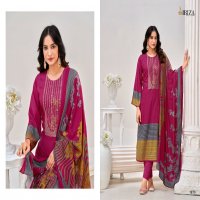 ibiza presents ek nazar viscose muslin dress material with chinon dupatta