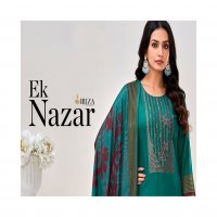 ibiza presents ek nazar viscose muslin dress material with chinon dupatta