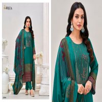 ibiza presents ek nazar viscose muslin dress material with chinon dupatta