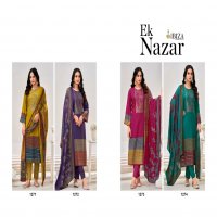 ibiza presents ek nazar viscose muslin dress material with chinon dupatta