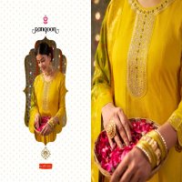 marigold by rangoon fully stitch silk anarkali style designer 3pcs suits for women