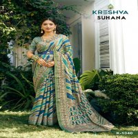 kreshva suhana vol 1 georgette party wear shop glamorous styles sarees