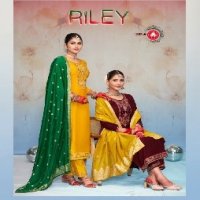 riley vol 1 by triple Aaa cotton elegant style unstitch salwar suit set exports