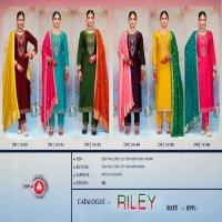 riley vol 1 by triple Aaa cotton elegant style unstitch salwar suit set exports