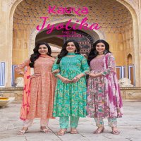 kavya jyotika vol 12 readymade capsule print classic 3pcs dress online