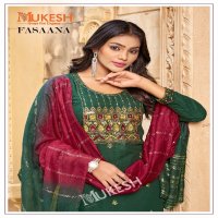 Banwery Fasaana Wholesale 14 Kg Reyon Embroidery Kurti With Pant And Dupatta