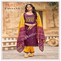 Banwery Fasaana Wholesale 14 Kg Reyon Embroidery Kurti With Pant And Dupatta