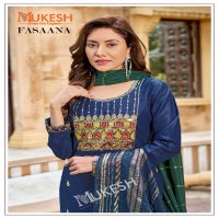 Banwery Fasaana Wholesale 14 Kg Reyon Embroidery Kurti With Pant And Dupatta