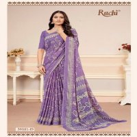 Ruchi Star Chiffon 182 Wholesale Chiffon Fabrics Printed Ethnic Sarees