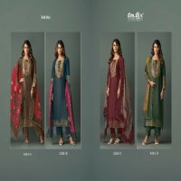 Omtex Asma Wholesale Silk Jacquard With Handwork Salwar Suits