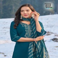 Blue Hills Jhanvi Vol-3 Wholesale Roman Silk With Inner Kurti With Pant And Dupatta