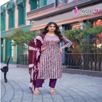 Mystic 9 Rubina Vol-6 Wholesale Straight Cut Kurti With Pant And Dupatta