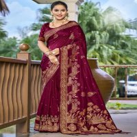 bunawat radhika pyari vol - 01 festival wear wedding wear silk fabric saree