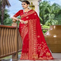 bunawat radhika pyari vol - 01 festival wear wedding wear silk fabric saree