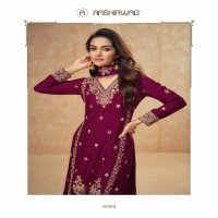 aashirwad creation guzarish readymade party wear chinon silk plazzo style suit for women