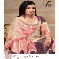 t And m launch sagarika gorgeous look muslin silk unstitch dress for women