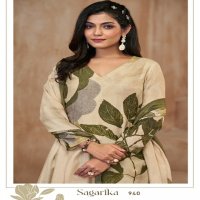 t And m launch sagarika gorgeous look muslin silk unstitch dress for women